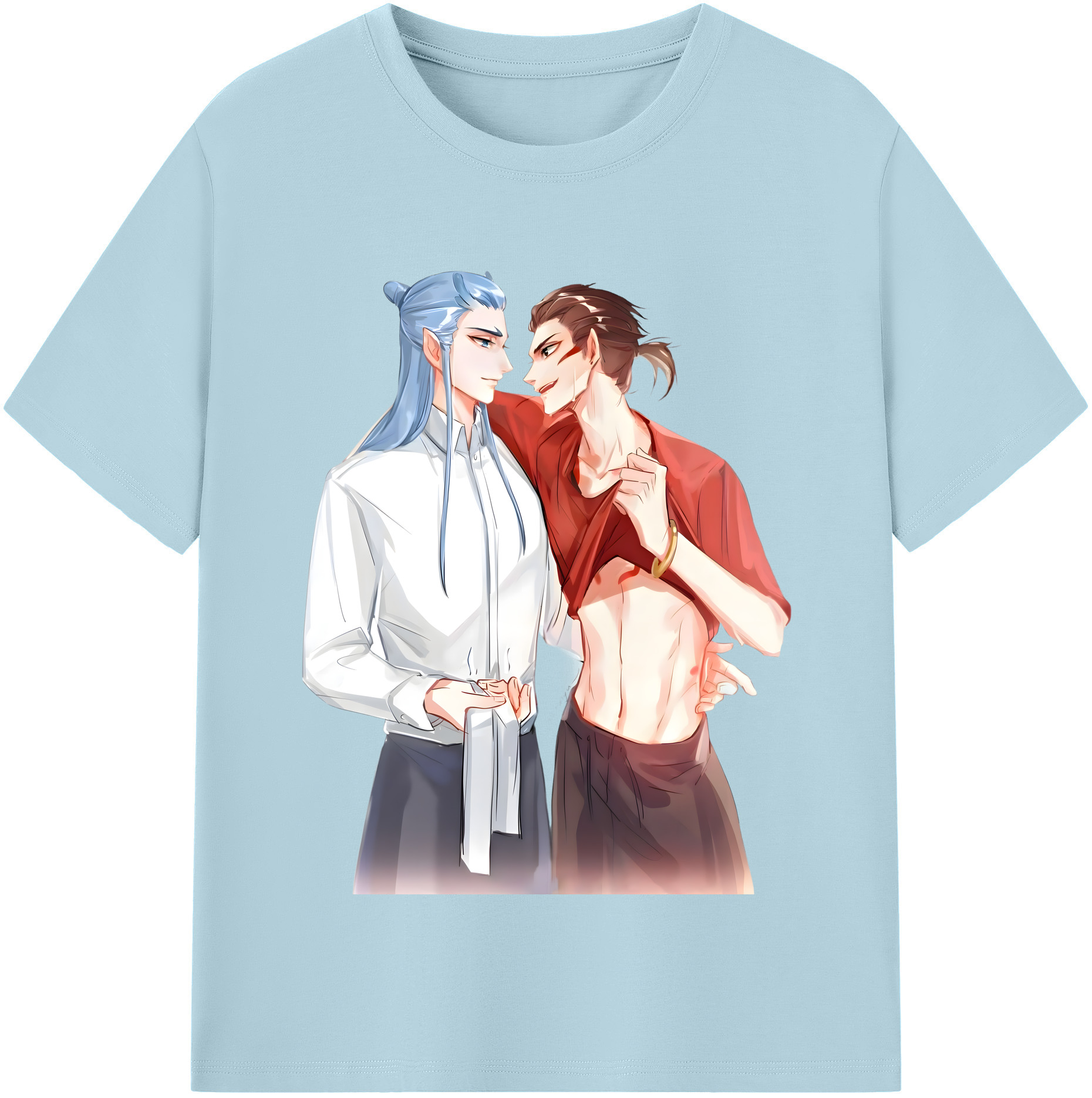 （画像用） Ne Zha 2 ナタ 魔童の大暴れ 綿100％半袖Tシャツ（フロントプリント）